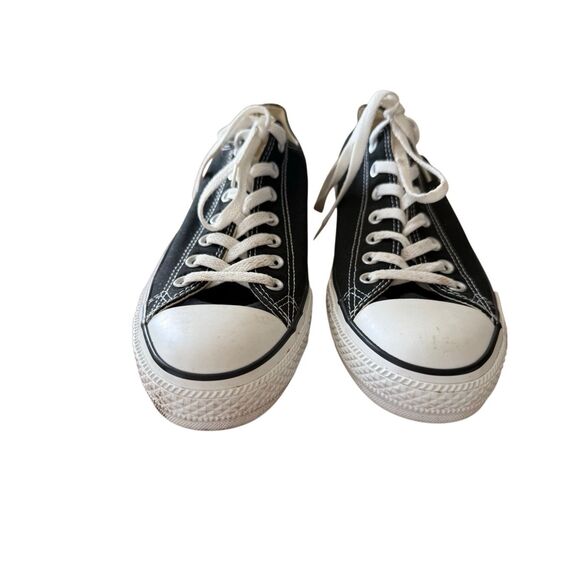 Converse Unisex Black Chuck Taylor All Star Lace Up Low Top Sneakers Sz M10 W12 - Picture 6 of 14